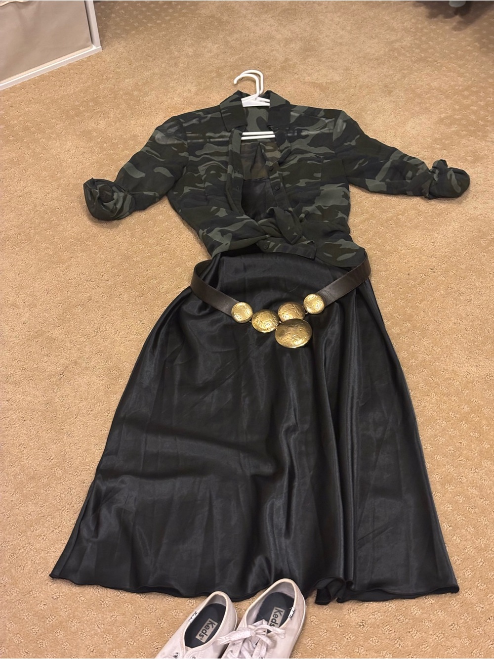 Women’s SHEER CAMO FALL 2026 piece ‘Express’ button down blouse sz XS-fits M